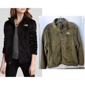 The North Face Osito Fleece Jacket Full Zip Soft Fuzzy Olive Green Cozy Sz XL